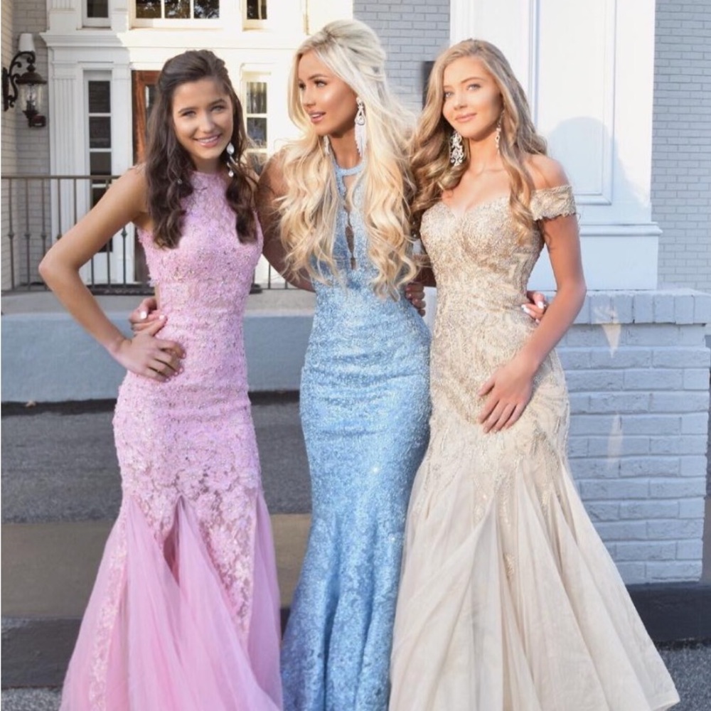 Sherri Hill Baby Blue Prom Dress